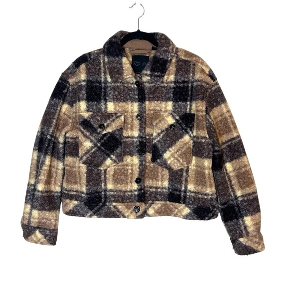 RD Zoe Plaid Boucle Short Shacket- Size Large - Picture 5 of 14